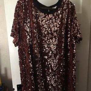 Anthropologie velvet and sequins dress